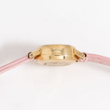 vintage omega ladymatic ww pink, side view case shot