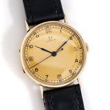 vintage omega 14k yg ww, on its back
