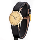 vintage omega 14k yg ww, crown view