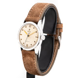 vintage rolex oyster ww, side view with crown