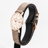 vintage omega rg filled ww, side view with crown