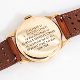 vintage longines yellow gold ww, case back