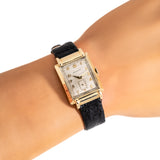 vintage movado ww, wrist shot close up