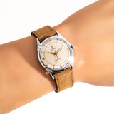 vintage omega seamaster ww, wrist shot close up