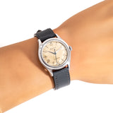 vintage bulova ww, wrist shot close up