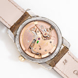vintage omega seamaster automatic ww with patina, movement shot