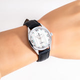 vintage Henri Sandoz ww, wrist shot close up