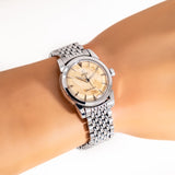 vintage omega seamaster patina ww, wrist shot close up