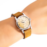 vintage omega seamaster ww, wrist shot close up