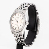 vintage rolex datejust ss ww, side of the case with crown
