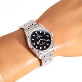 rolex explorer ss ww t series, wrist shot close up