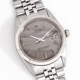 vintage rolex datejust linen, on its back