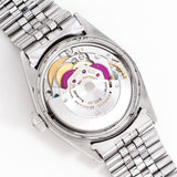 vintage rolex datejust linen, movement shot
