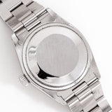 vintage rolex date auto black dial, case back