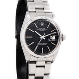 vintage rolex date auto black dial