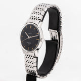 vintage omega seamaster 600 black dial, side of the case with crown view