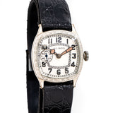 1927 Vintage Illinois Cushion-Shaped 14K White Gold Filled Watch (# 15937)