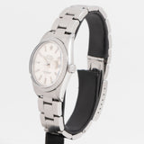 1980s rolex datejust ww, side of the case with crown view