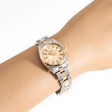 vintage rolex date automatic two tone ww, wrist shot close up