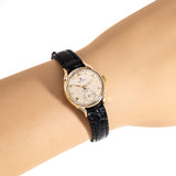 1940s rolex ladies precision yg ww, wrist shot close up
