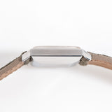 case shot of the omega square-shaped timepiece