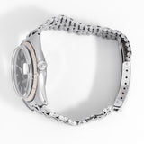 1961 Vintage Rolex Datejust Ref. 1601 Black Dial in 14k White Gold & Stainless Steel (# 15903)