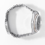 1961 Vintage Rolex Datejust Ref. 1601 Black Dial in 14k White Gold & Stainless Steel (# 15903)